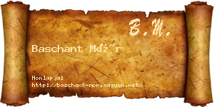 Baschant Mór névjegykártya